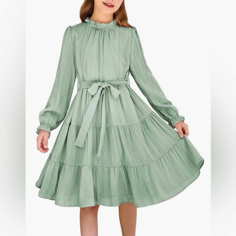 Elegant Kids Formal Dress in Light Gray